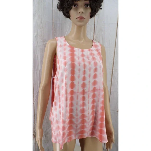 A.N.A. Women's Round Neck Sleeveless Tank Top Shirt Tie Dye NWT Size L - Picture 1 of 10